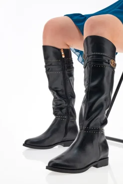 Laura Biagiotti 7912 Schwarze kniehohe Stiefel