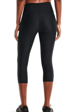 Leggings Tre Quarti Neri con Tasca Laterale UNDER ARMOUR Capri UA Tech