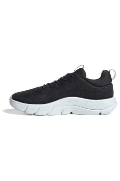 Leichte schwarze Mesh-Sneakers mit elastischen Schnürsenkeln Adidas Cloudfoam Flex