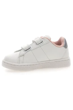 LEVI'S BELL JR MINI – Weiße und rosa Sneakers mit Klettverschluss