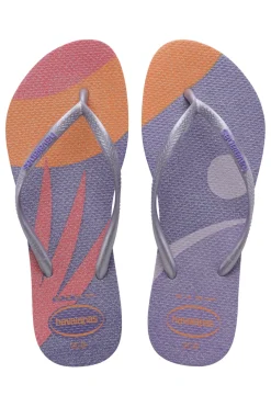 Lila Havaianas Slim Palette Glow Flip Flops
