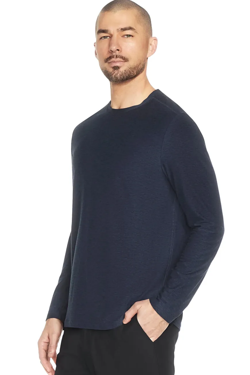 Maglia blu a maniche lunghe in tessuto traspirante Skechers GO DRI All Day