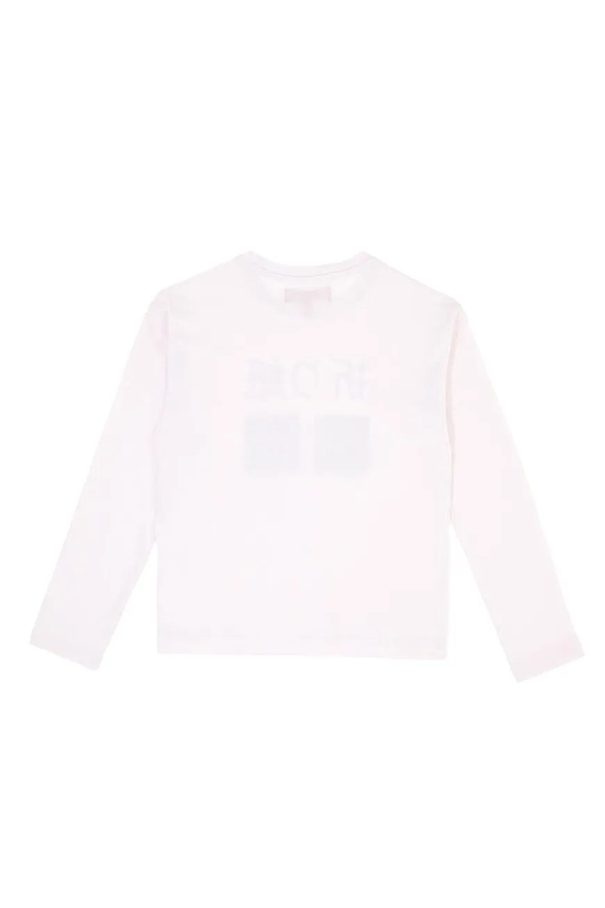 Maglia Rosa Cipria a maniche lunghe con stampa grafica Pitt Kids PT-KT-8015
