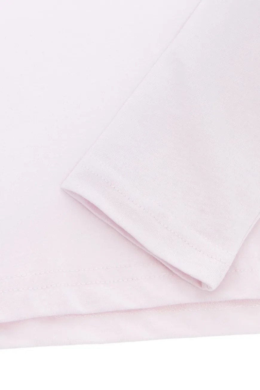 Maglia Rosa Cipria a maniche lunghe con stampa grafica Pitt Kids PT-KT-8015