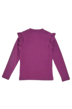 Maglia Viola Girocollo con Stampa Olografica PITT KIDS 6035