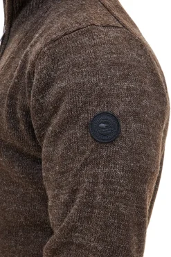 Maglione marrone con zip in misto lana No Limits MAJU020W25