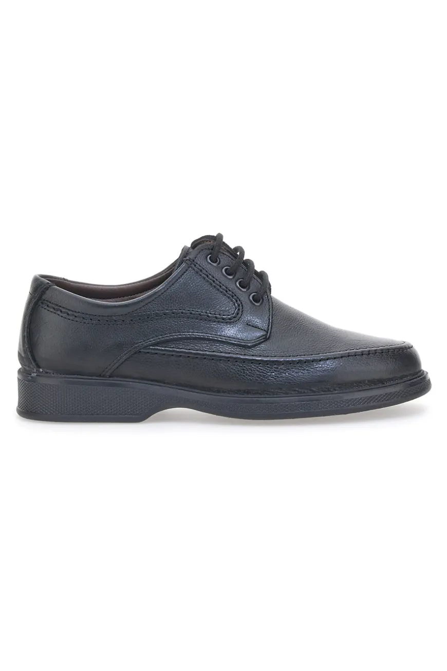 Marmaduke 01 Schwarze Schnürschuhe aus echtem Leder