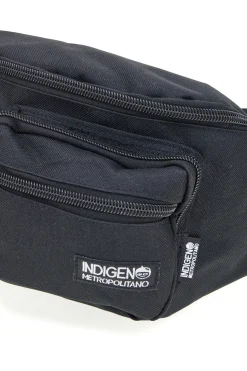Marsupio nero con tasche zip Indigeno metropolitano IM-21050-A
