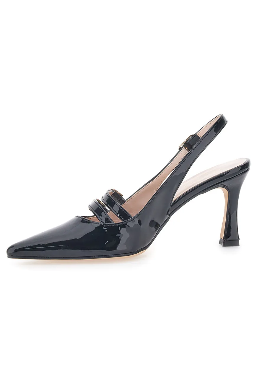 Mary Jane Dekolleté in schwarzer Farbe Pittarello Glam 3591