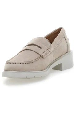 Mocassini Beige Con Bocca di Leone Prima Riga 21153IGNIS