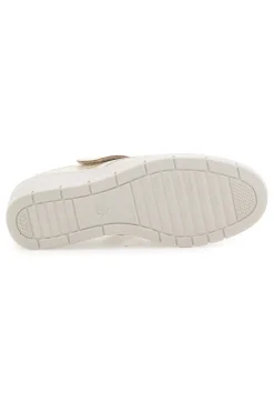 Mocassini beige traforati con strappo The First Active 5