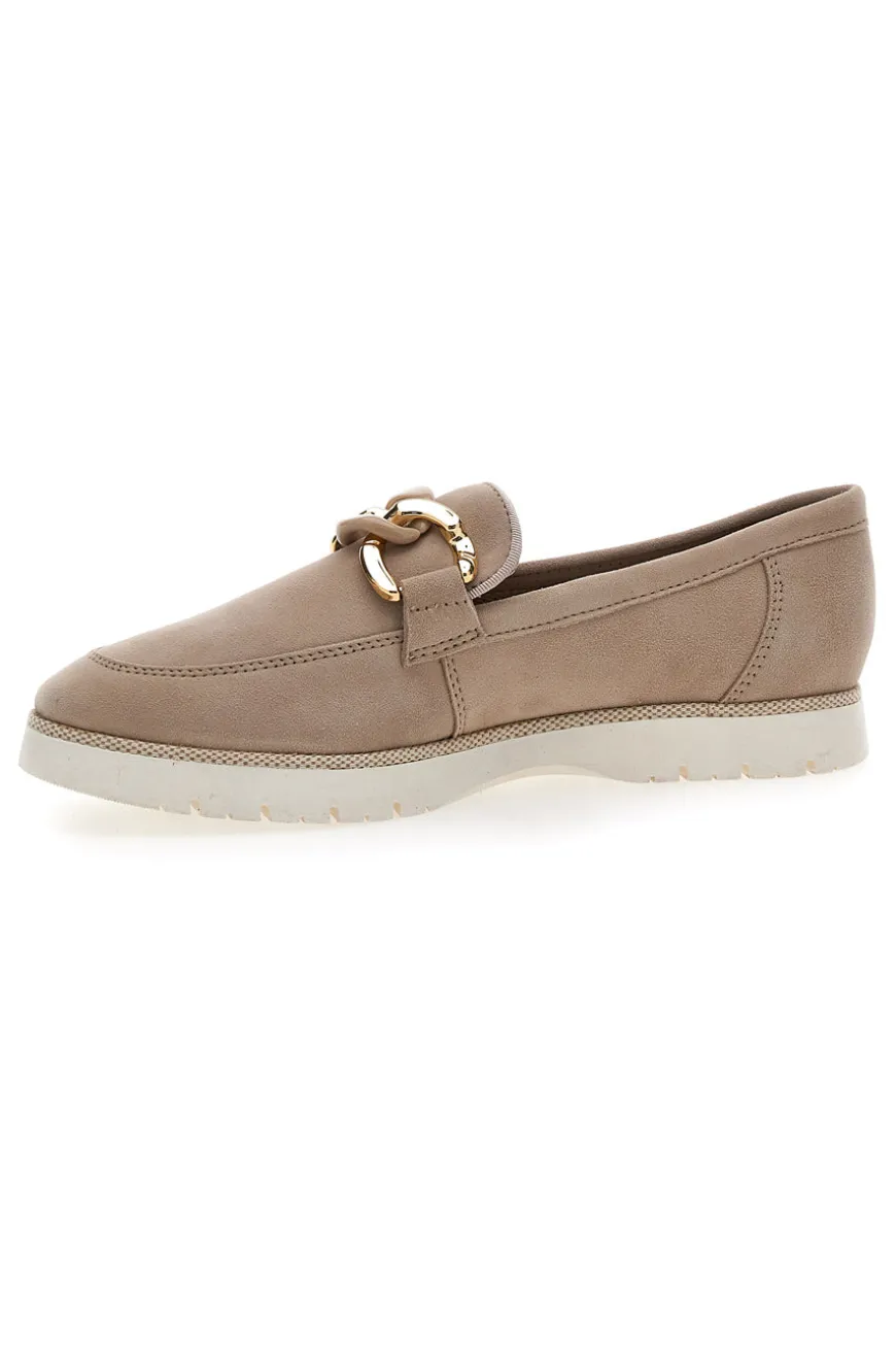 Mocassini Beige Vera Pelle Pittarello Active 2301