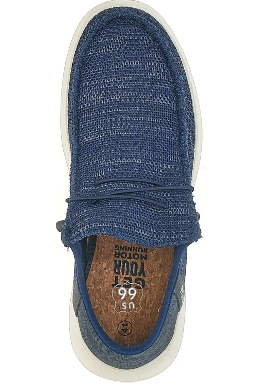 Mocassini Blu con Lacci Elastici ROUTE 66 RO51803
