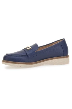 Mocassini Blu Con Morsetto Dorato Le Havre Paris 3202122