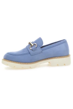 Mocassini Blu con Suola a Contrasto Bianca LE HAVRE PARIS BL602915