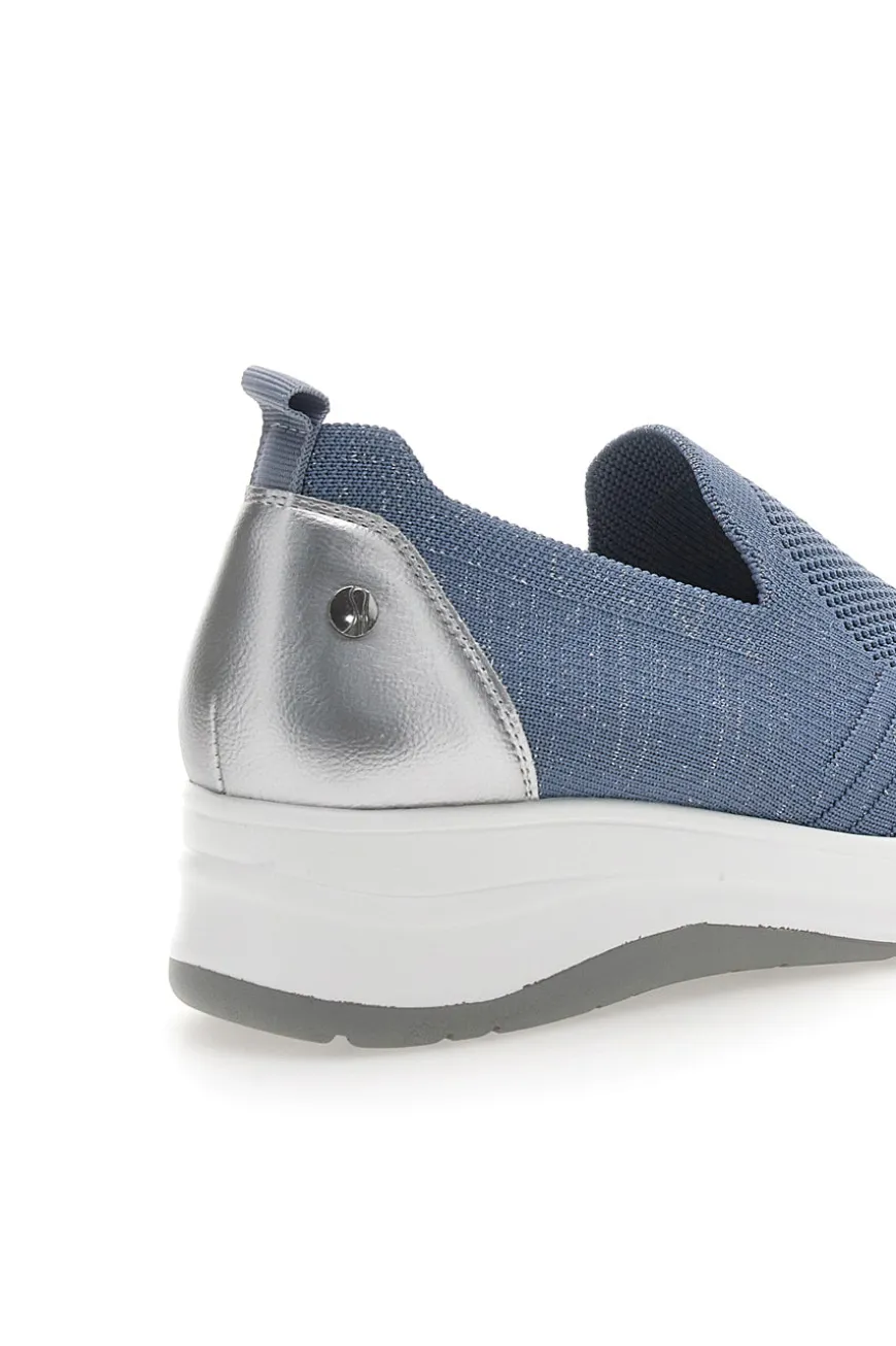 Mocassini Blu con Tomaia in Mesh e Platform INBLU 41 IC