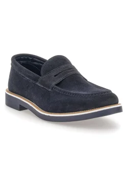 Mocassini blu in vera pelle Pittarello 115