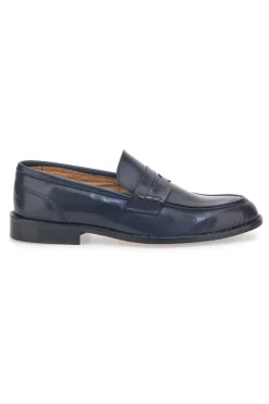 Mocassini Blu in Vera Pelle Pittarello 77109
