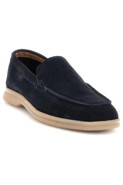 Mocassini blu notte in vera pelle Ptr 800