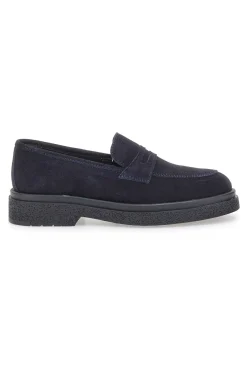Mocassini Blu Vera Pelle Made In Italy PITTARELLO Class 2004