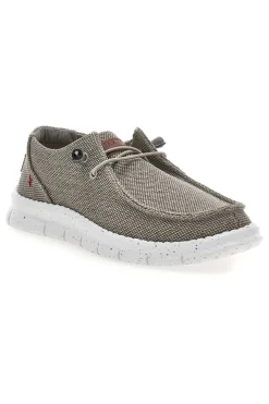 Mocassini color cemento in tessuto con lacci Max dillan MELIS CVS