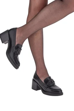 Mocassini con Tacco Nero Energy 192