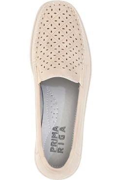 Mocassini con Zeppa Beige Prima Riga 4320