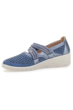 Mocassini denim traforati con strappo The First Active 5