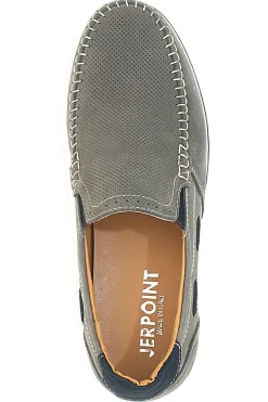 Mocassini Grigi in Pelle Nabuk Made in Italy JERPOINT 195
