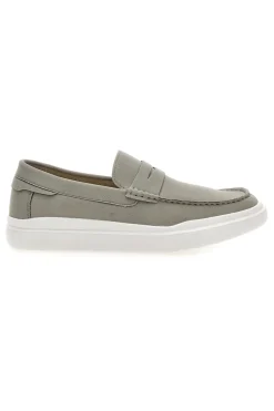 Mocassini grigi slip on con suola bianca Longford C53086