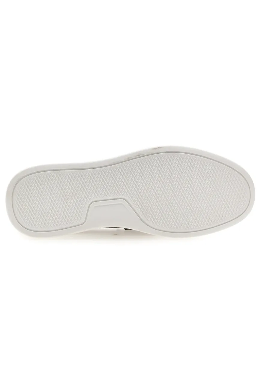 Mocassini grigi slip on con suola bianca Longford C53086