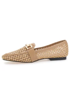 Mocassini khaki con morsetto dorato Le Havre Paris LLY26