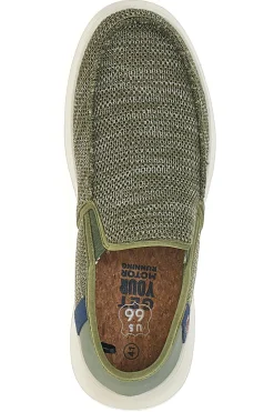 Mocassini Khaki con Tomaia in Mesh ROUTE 66 RO51802