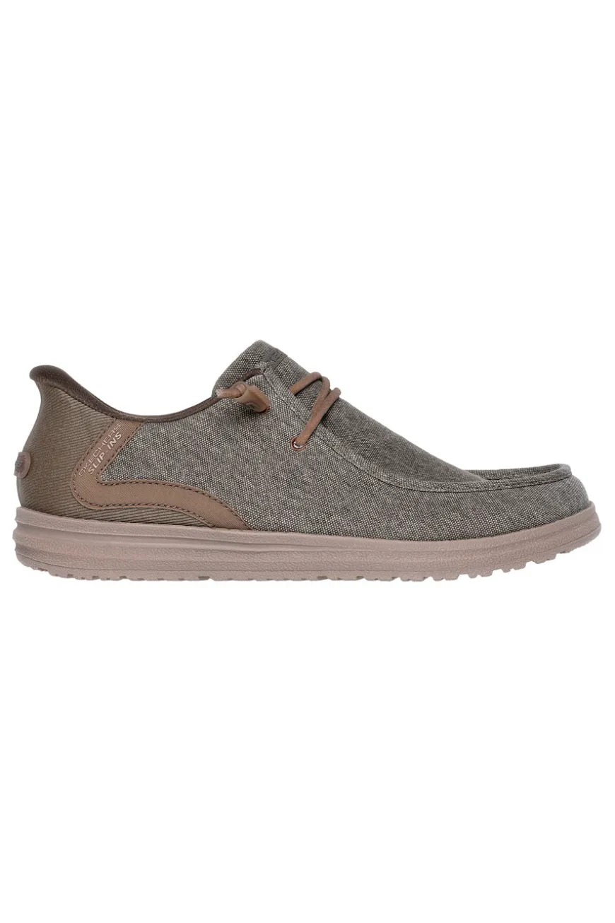 Mocassini khaki Slip-ins con Memory Foam Skechers Melson Coronado
