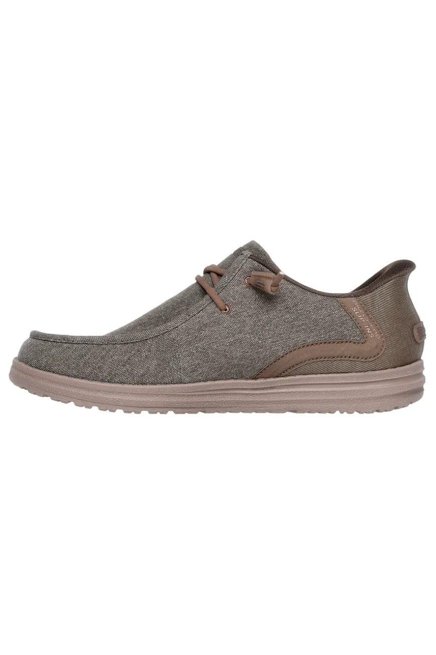 Mocassini khaki Slip-ins con Memory Foam Skechers Melson Coronado