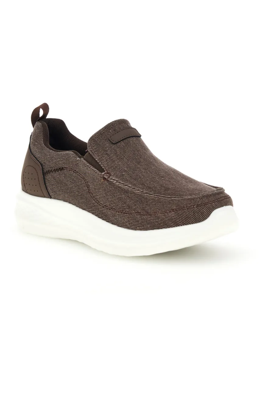 Mocassini marroni in tessuto leggero Jerpoint PK6130A