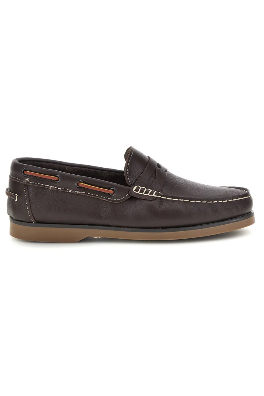 Mocassini marroni in vera pelle Pittarello Ptr 11