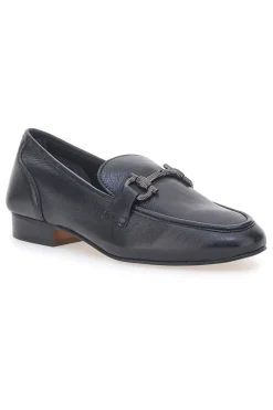 Mocassini Neri con Morsetto Made in Italy in Vera Pelle PITTARELLO GLAM A600102