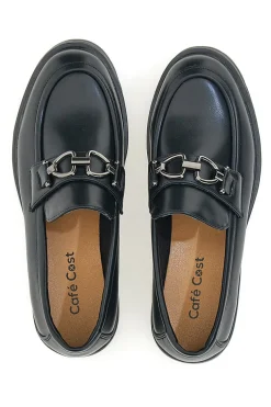 Mocassini Neri Con Platform Cafe' Cost 695151