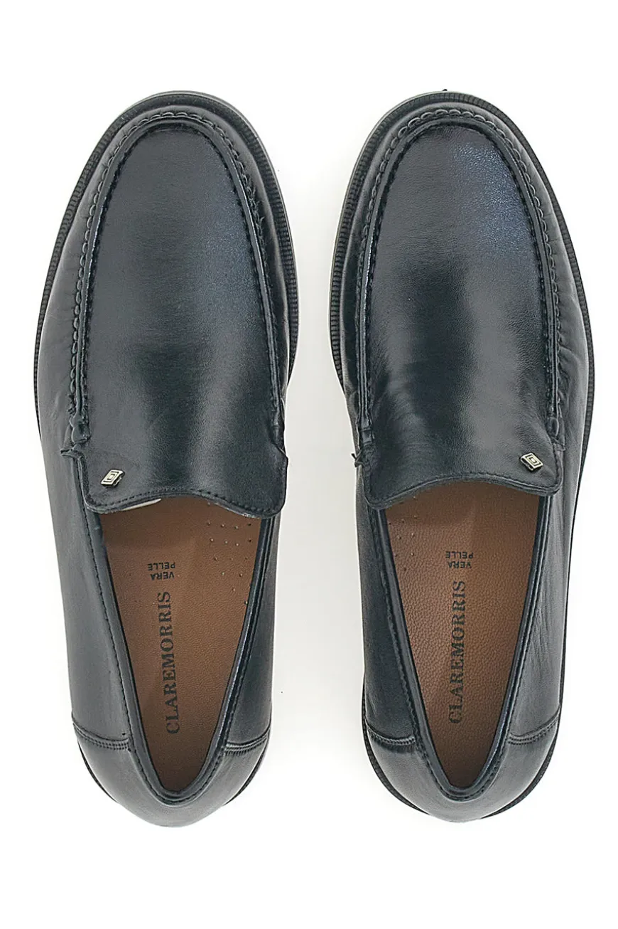 Mocassini Neri in Pelle Claremorris 564