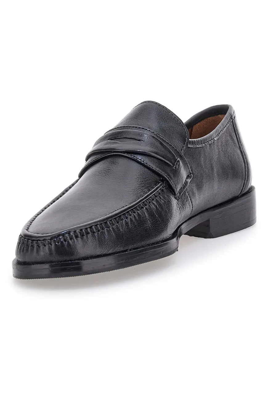 Mocassini Neri In Vera Pelle Claremorris 567