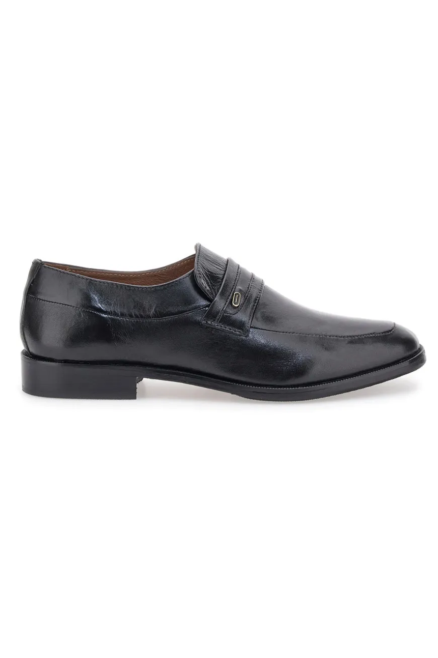 Mocassini Neri In Vera Pelle Claremorris 653
