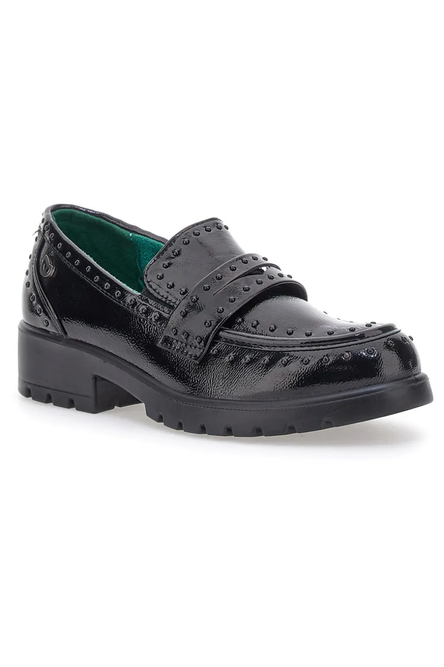 Mocassini neri Vegan effetto lucido ECO BIO J528246