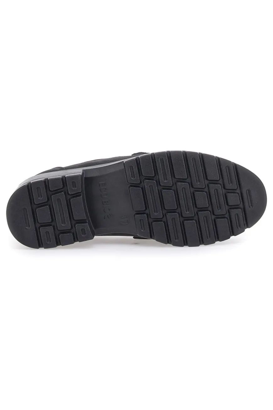 Mocassini neri Vegan effetto velluto ECO BIO J528706