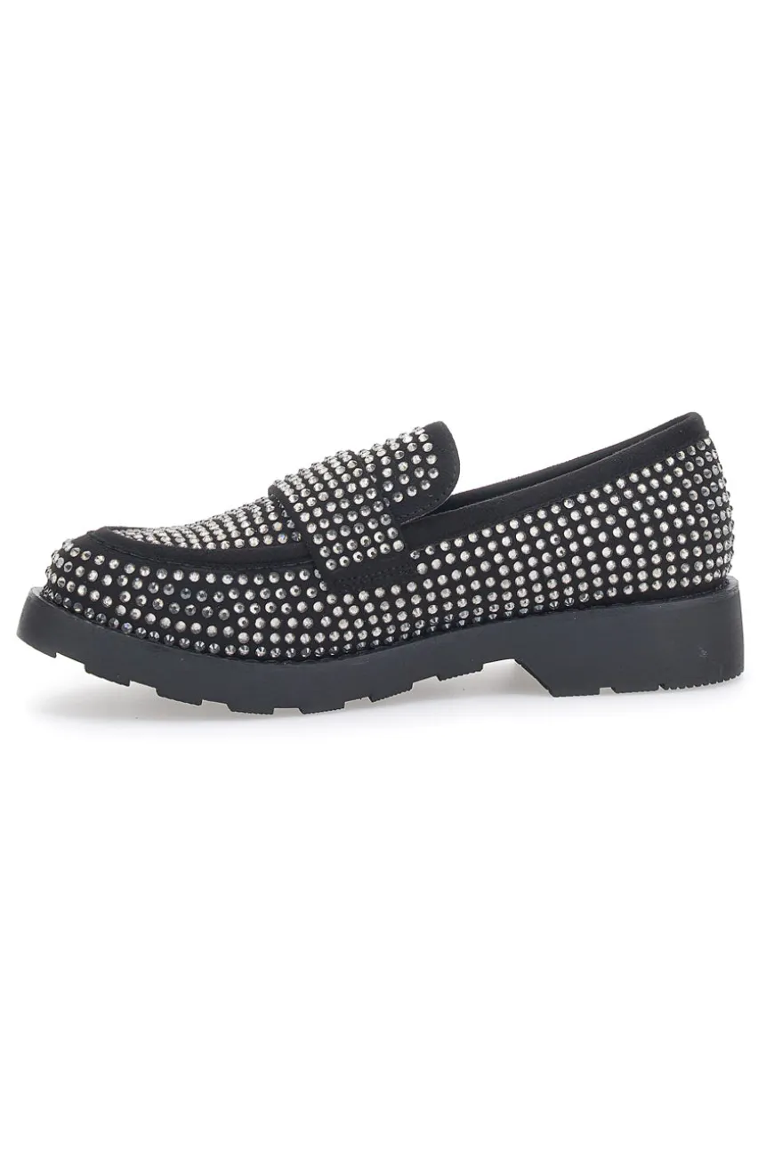 Mocassini Pittarello Glam 1102 Nero Strass