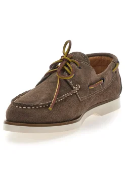 Mocassini Stile Barca Tortora in Pelle Camoscio CLAREMORRIS 10