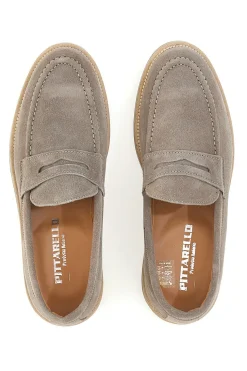 Mocassini Taupe In Pelle Scamosciata Pittarello 115