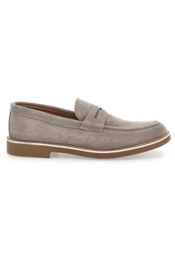 Mocassini taupe in suede Made in Italy Pittarello 115
