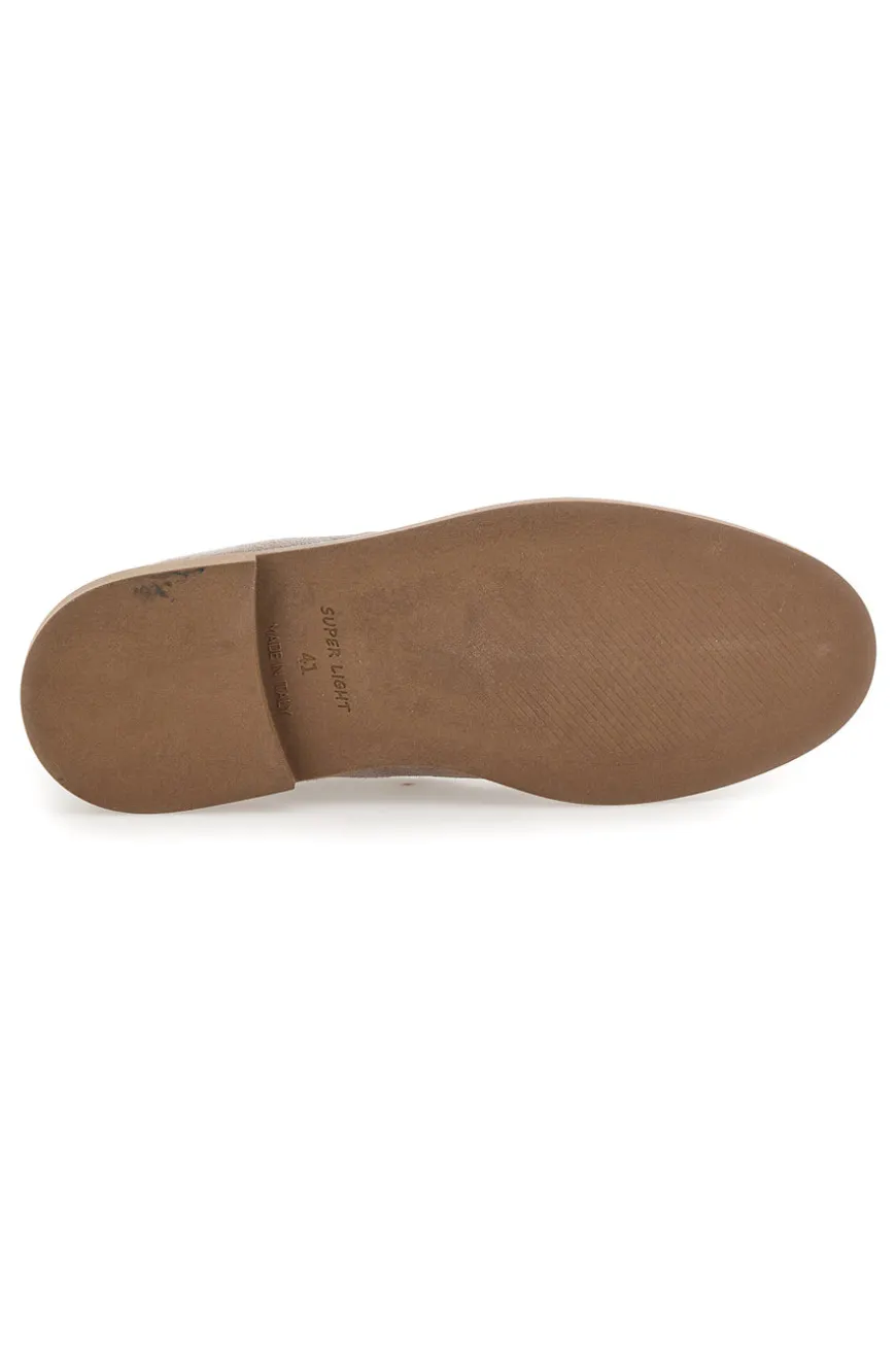 Mocassini taupe in suede Made in Italy Pittarello 115