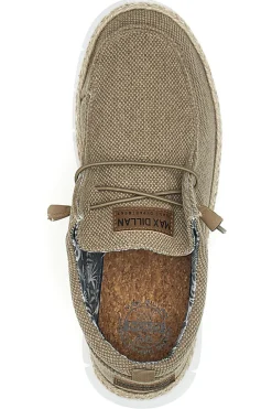 Mocassini taupe in tessuto con lacci Max dillan WALLY BIG CVS
